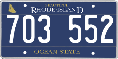 RI license plate 703552