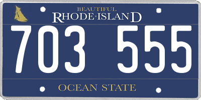 RI license plate 703555