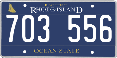 RI license plate 703556