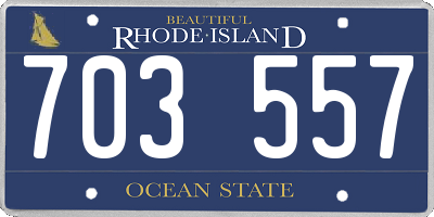 RI license plate 703557
