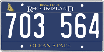 RI license plate 703564