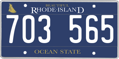 RI license plate 703565