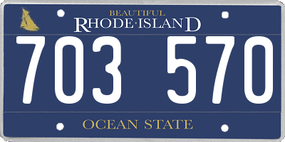 RI license plate 703570