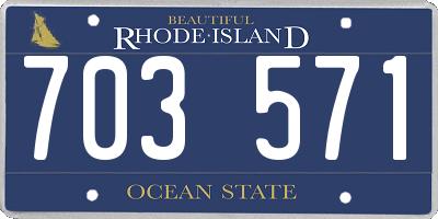 RI license plate 703571