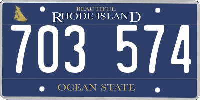 RI license plate 703574