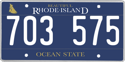 RI license plate 703575