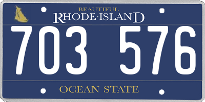 RI license plate 703576