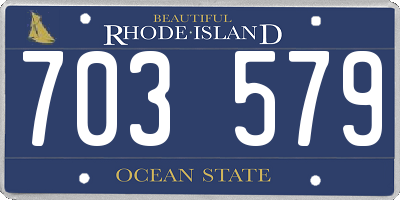 RI license plate 703579