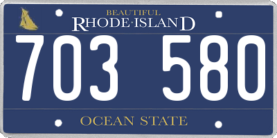 RI license plate 703580