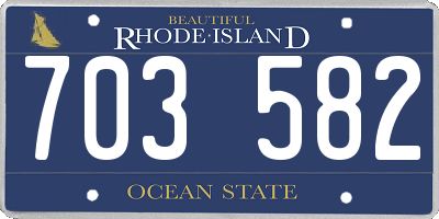 RI license plate 703582