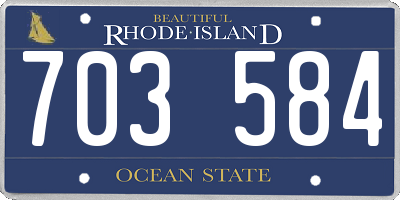 RI license plate 703584