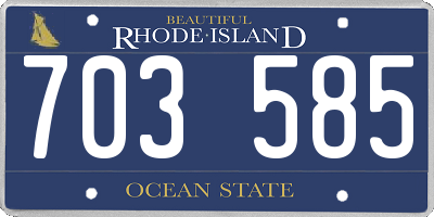 RI license plate 703585