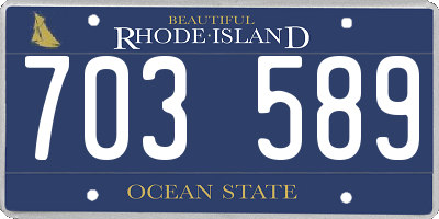 RI license plate 703589