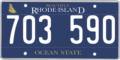 RI license plate 703590