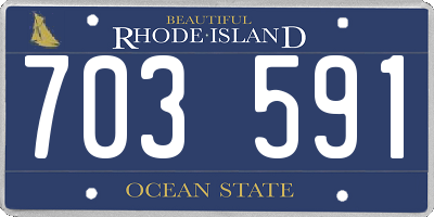 RI license plate 703591