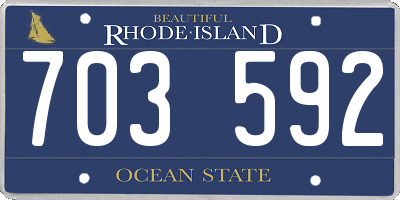 RI license plate 703592