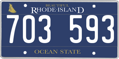 RI license plate 703593