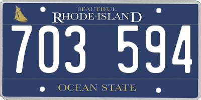 RI license plate 703594
