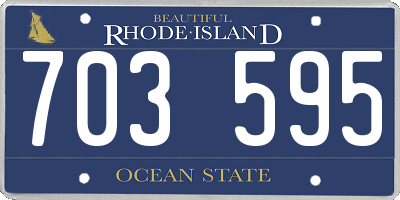 RI license plate 703595