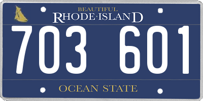 RI license plate 703601