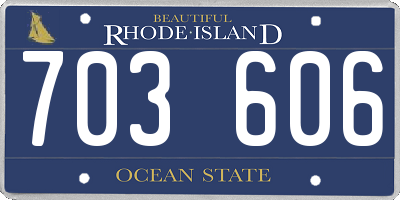 RI license plate 703606