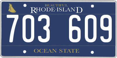 RI license plate 703609