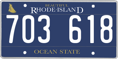 RI license plate 703618