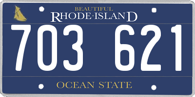 RI license plate 703621