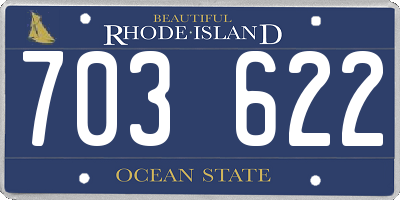RI license plate 703622