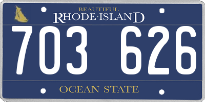 RI license plate 703626