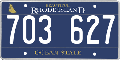 RI license plate 703627