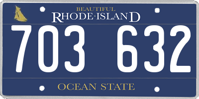 RI license plate 703632