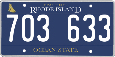 RI license plate 703633