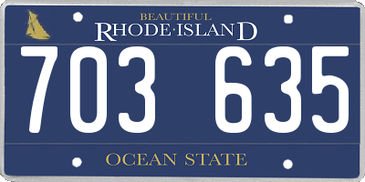 RI license plate 703635