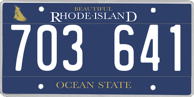 RI license plate 703641