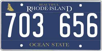 RI license plate 703656