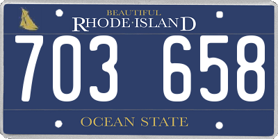 RI license plate 703658