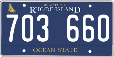 RI license plate 703660