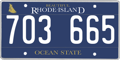 RI license plate 703665