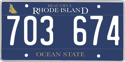 RI license plate 703674