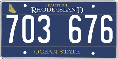 RI license plate 703676