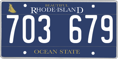 RI license plate 703679