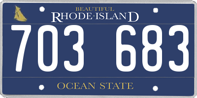 RI license plate 703683