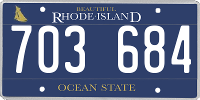 RI license plate 703684