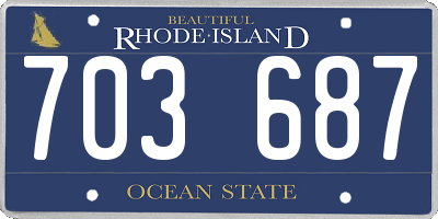 RI license plate 703687