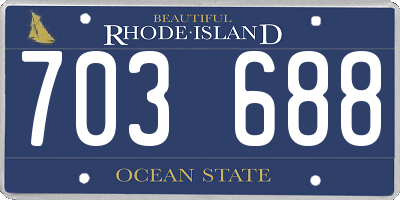 RI license plate 703688