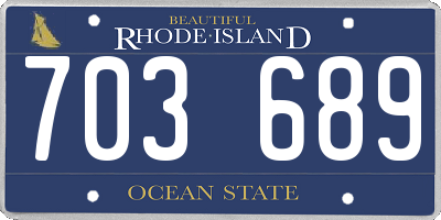 RI license plate 703689