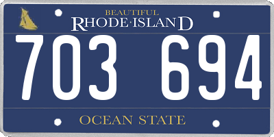 RI license plate 703694