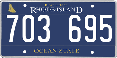 RI license plate 703695