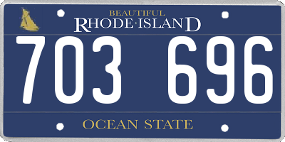 RI license plate 703696